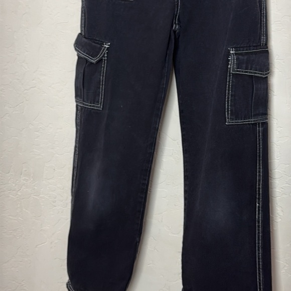 5 for $25 🌈 RSQ carpenter jeans girls size 12 black with white stitching - Picture 4 of 5